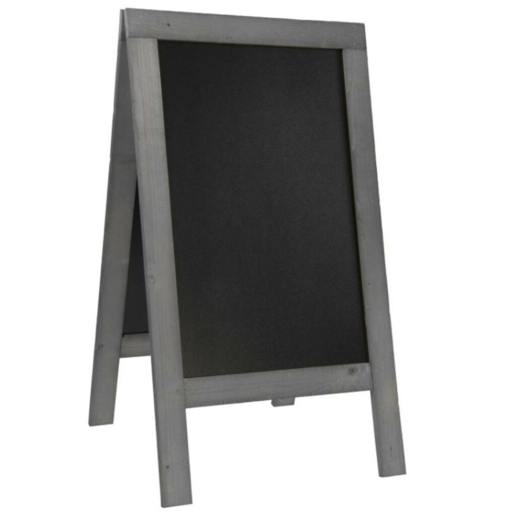 Tāfele 55x85cm priedes koka, dubulta, pelēka