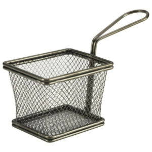 Grozs fri kartupeļiem metāla 10x8x7.5cm melns