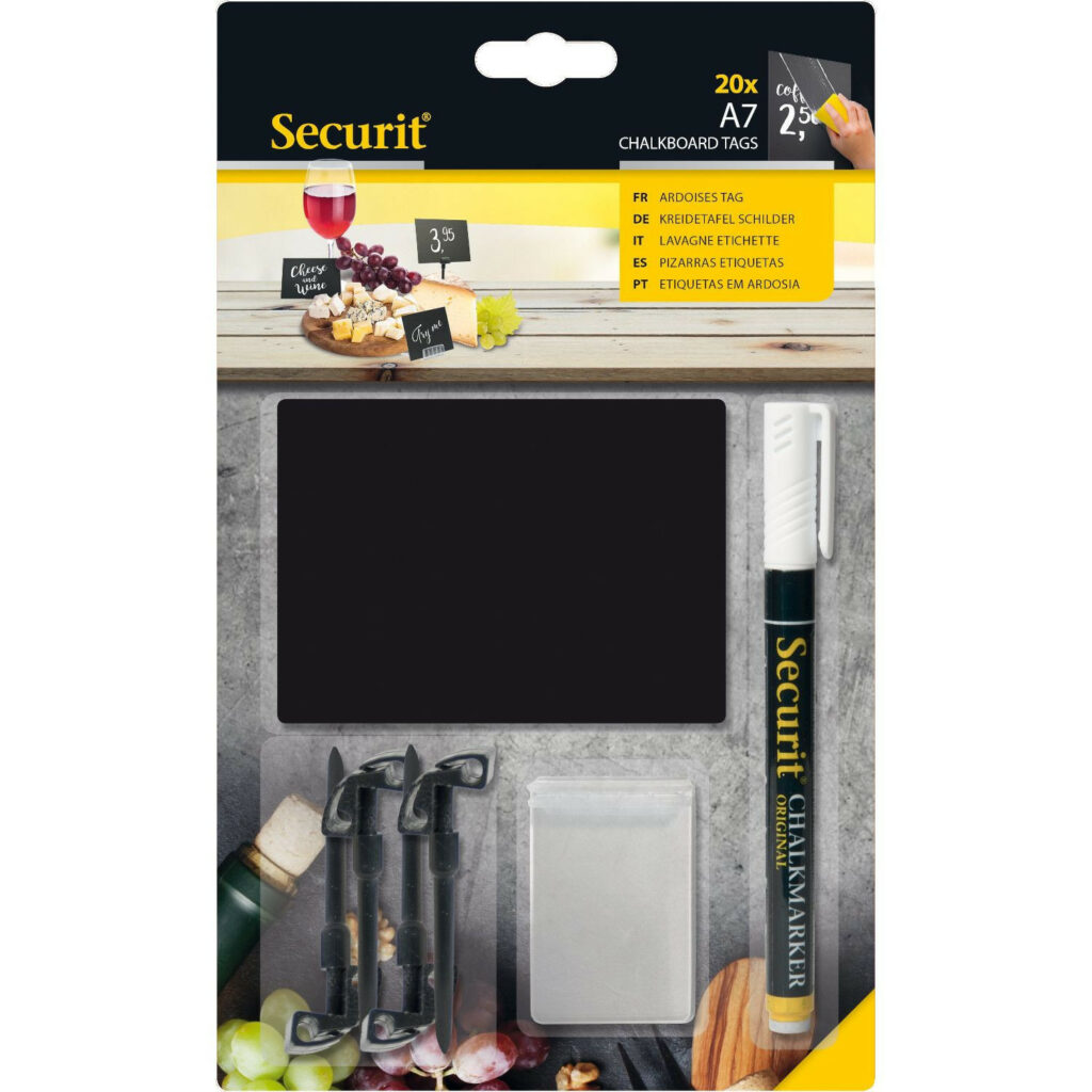 Tāfeles kartiņas A7 +marķieris seši turētāji 10.5x7.4cm 20gb