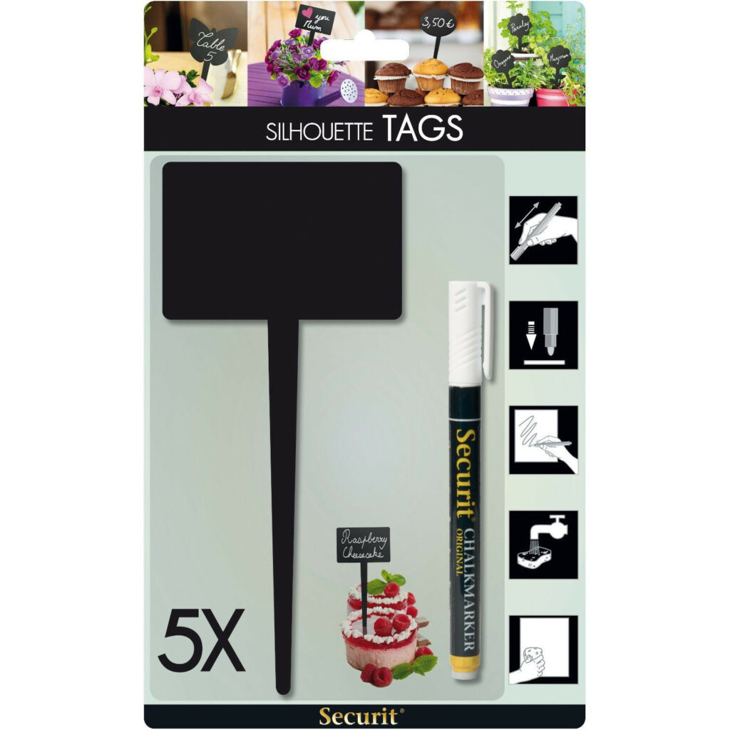 Tāfele RECTANGLE ar kātu+marķieris 18x8cm 5gb