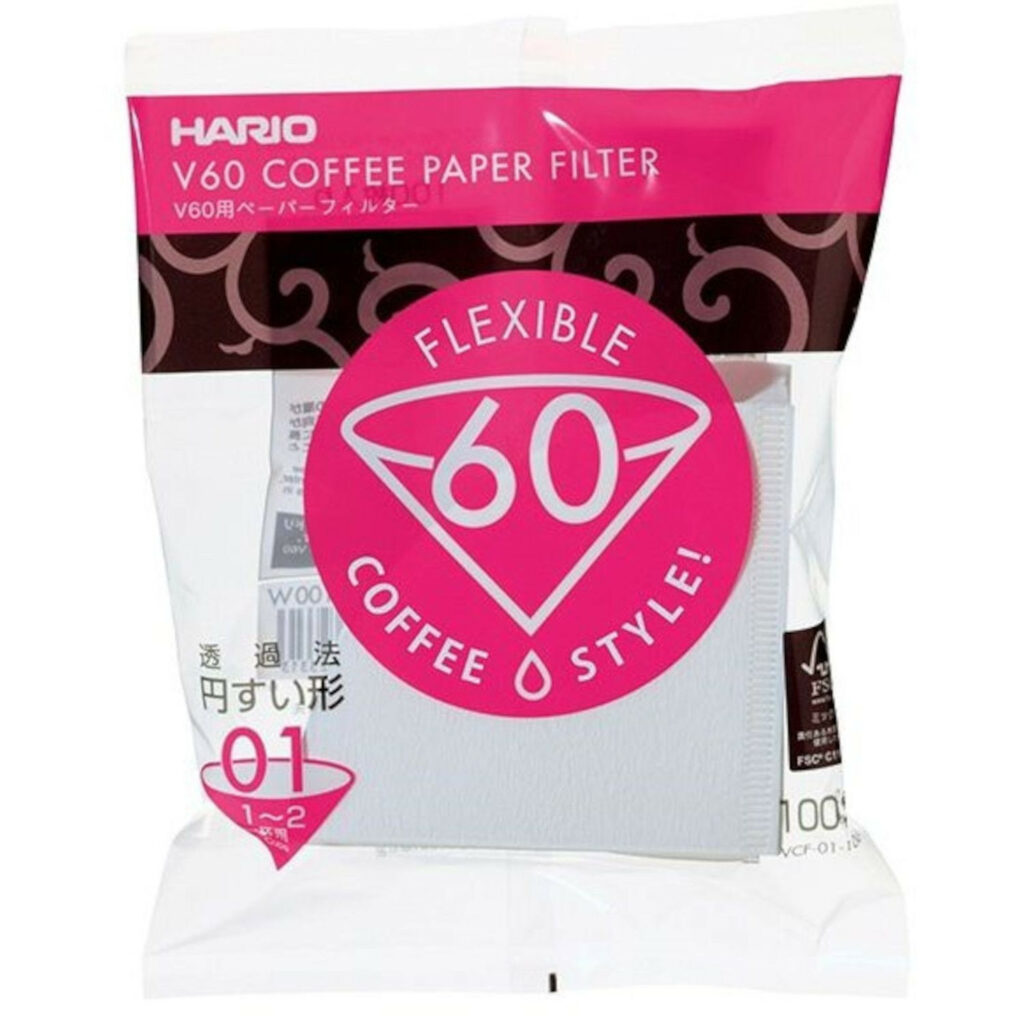 Hario V60-01 papīra filtri, 100 gab.