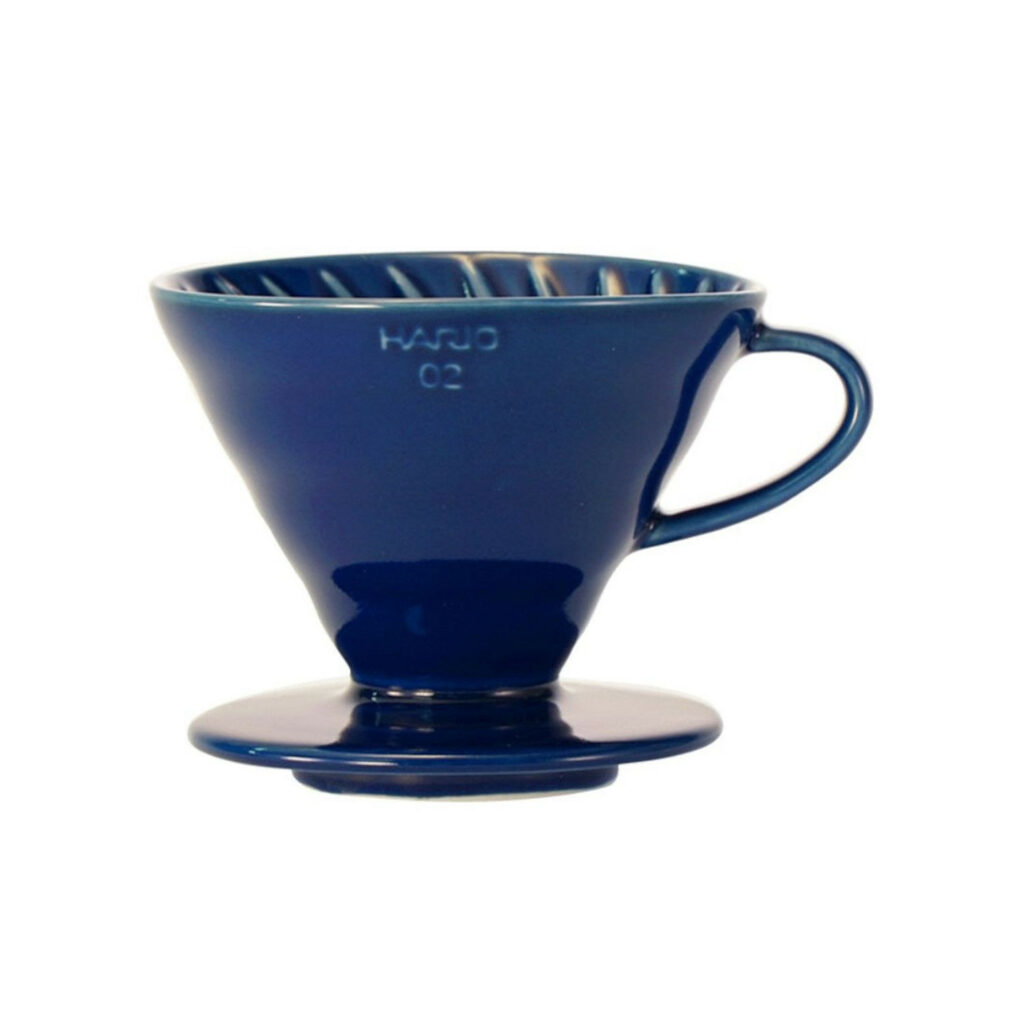 Hario V60-02 keramikas filtrs zils