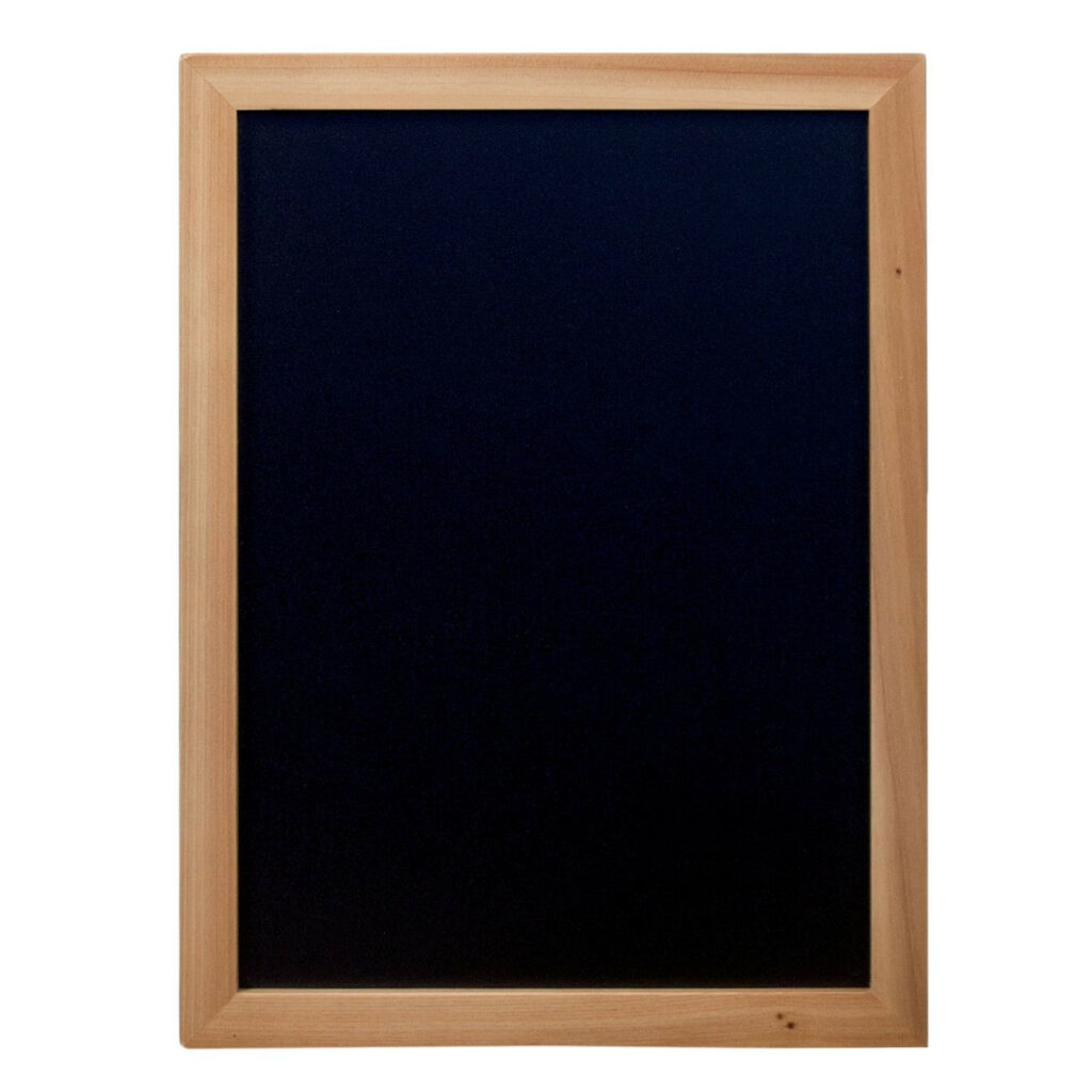 Tāfele + marķieris stiprinājumi gaišā rāmī 30x40cm