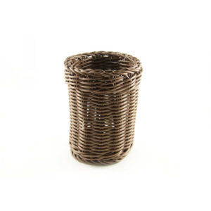 Groziņš galda piederumiem plastmasas ø12cm h-15cm brūns