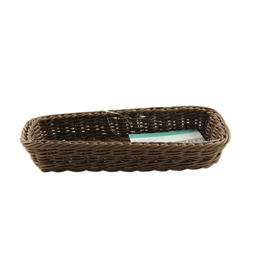 Groziņš galda piederumiem plastmasas 27x10cm h-4.5cm brūns