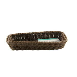 Groziņš galda piederumiem plastmasas 27x10cm h-4.5cm brūns