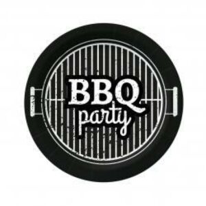 BBQ PARTY BLACK PAPĪRA ŠĶĪVJI 18CM, 10GB, 0.091KG/IEP, Paw Decor Collection