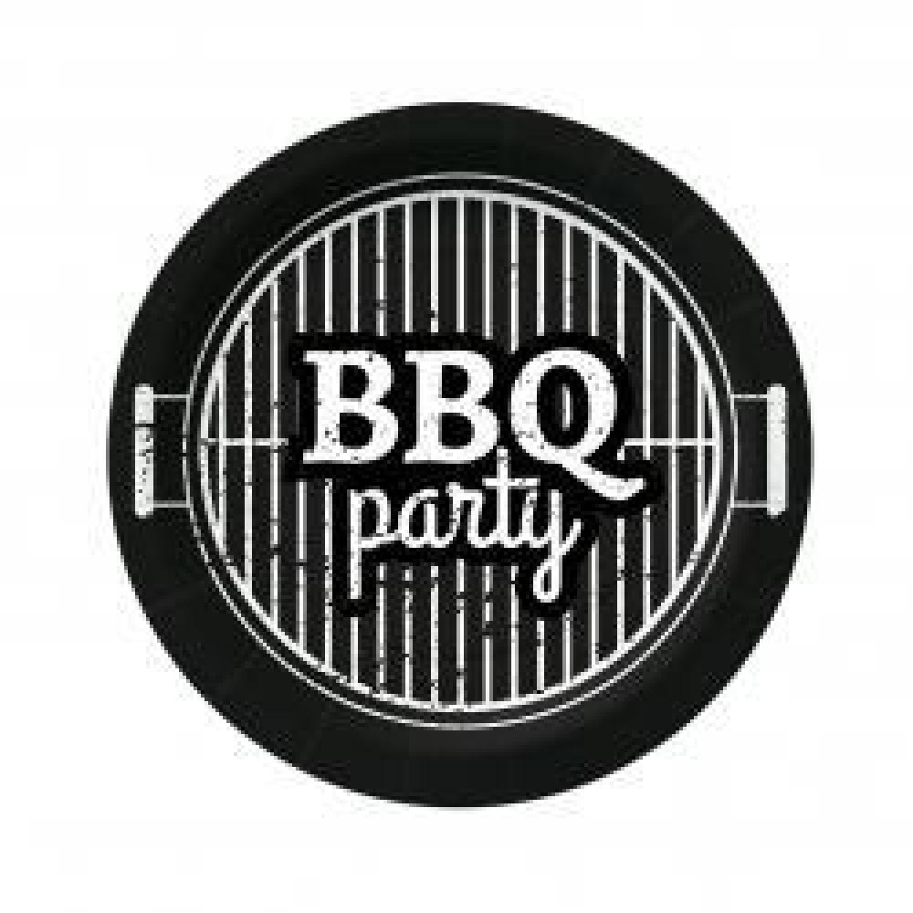 BBQ PARTY BLACK PAPĪRA ŠĶĪVJI 18CM, 10GB, 0.091KG/IEP, Paw Decor Collection