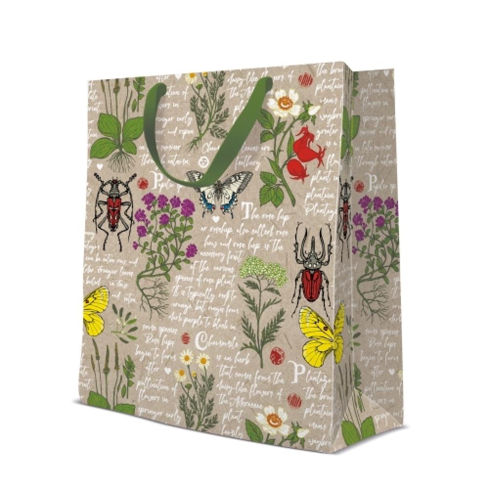 DĀVANU MAISIŅŠ LARGE 26.5x33.5x13CM, WILD FLOWERS, Paw Decor Collection