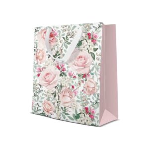 DĀVANU MAISIŅŠ MEDIUM 20x25x10CM, GORGEOUS ROSES, Paw Decor Collection