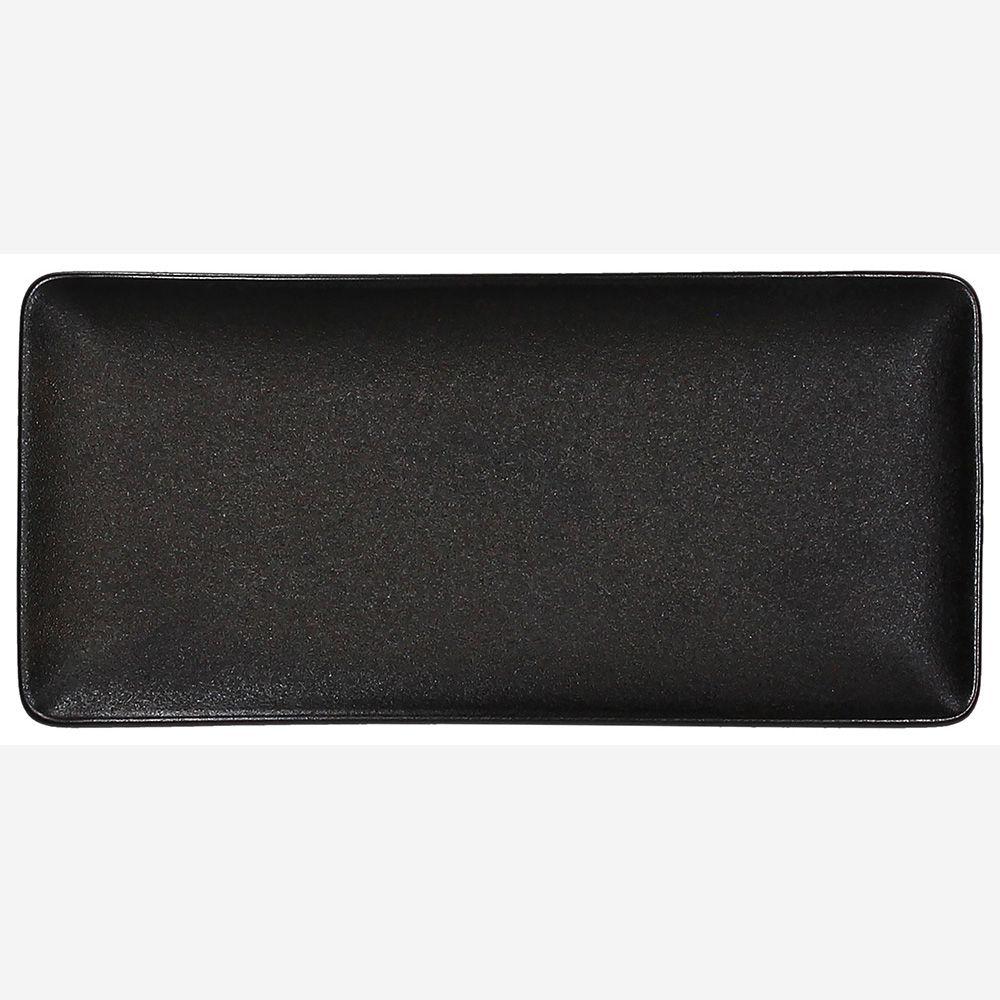JAP TAISNSTŪRA ŠĶĪVIS 28X13.5CM, MELNA, MATĒTA, KERAMIKA, Tognana
