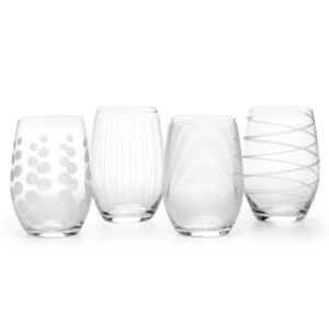 MIKASA CHEERS VĪNA GLĀZES bez kājiņas 480ML, 4 GAB., KRISTĀLS, Mikasa