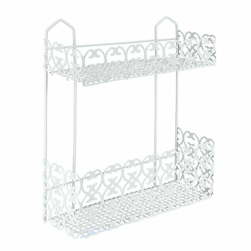 FLORENZ PLAUKTS 30x10x36CM, 2-STĀVU, NER.TĒR., LDPE PLASTIKĀTA PĀRKL., Metaltex