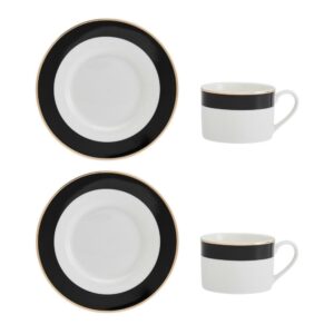MIKASA LUXE DECO TĒJAS SERVĪZE 2 PERS, TASE 200ML AR APAKŠTASI, PORCELĀNS, Mikasa