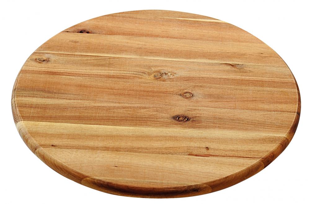 SERVĒJAMĀ KOKA PAPLĀTE D40CM, H4CM, ROTĒJOŠA, AKĀCIJAS KOKS, Kesper